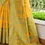 Thumbnail: Yellow Handloom Raw Silk Saree with Woven Kalamkari Pallu Intricate