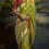 Thumbnail: Olive Green Wedding Wear Banarasi Silk Saree with Red Blouse