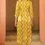 Thumbnail: Zig Zag Printed Pure Muslin Silk Pakistani Suit in Yellow