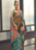 Green Woven Kashmiri Cotton Saree