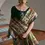 Thumbnail: Bottle Green Paithani Silk Saree with Meenakari Weaves & Pure Zari Big Border