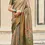 Thumbnail: Green and Brown Banarasi Soft Silk Saree With Brocade Blouse