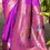Thumbnail: Purple Paithani Silk Saree Meenakari Paithani Pallu, Pure Zari Woven Border