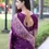 Thumbnail: Women's Wine Handloom Raw Silk Woven Saree