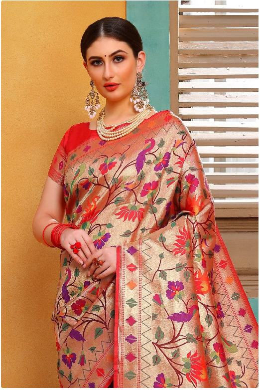 Thumbnail: Perumal Paithani Saree