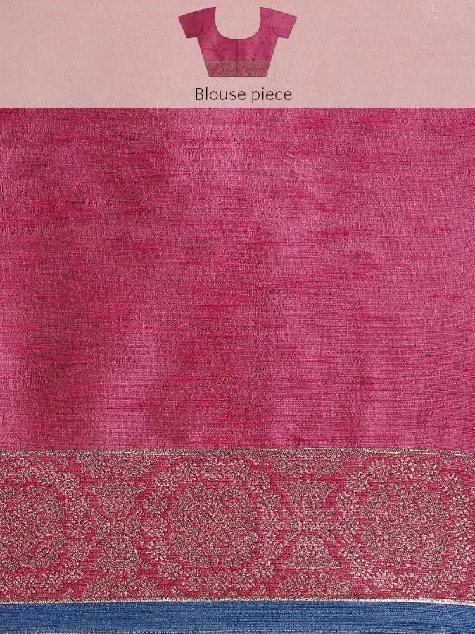 Thumbnail: Blue Banarasi Silk Saree