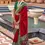 Thumbnail: Cherry Red and Green  Woven Patola Silk Saree