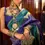 Thumbnail: Blue Soft Kanjivaram Silk Saree With Coral Ikkat Border and Pallu
