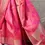 Thumbnail: Blush Pink Handloom Organza Saree with Gold Border