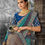 Thumbnail: Azure Blue Dola Silk Saree With Designers Embroidered Blouse