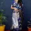 Thumbnail: Women's Navy Blue Handloom Banarasi Silk Zari Woven Saree with Blouse