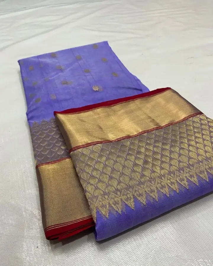 Royal Blue Pure Katan Silk Handloom Chanderi Silk Saree