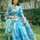 Thumbnail: Women's Light Blue Printed Cotton Saree