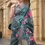 Thumbnail: Teal Floral Woven Brasso Saree With Tassels