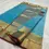 Thumbnail: Cerulean Blue Pure Katan Silk Handloom Chanderi Silk Saree