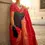 Thumbnail: Red Handloom Weaving Khadi Silk Saree with Blouse