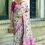 Thumbnail: Women's Silver Grey Meenakari Zari Woven Paithani Silk Saree