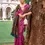 Thumbnail: Women's Wine Patola Woven Silk Saree