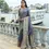 Thumbnail: Women's Steel Grey Woven Soft Silk Saree