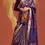 Thumbnail: Purple Banarasi Handloom Silk Saree