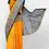 Thumbnail: Exquisite Hand Painted Silk Yellow Saree