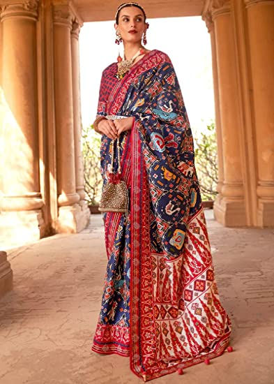 Thumbnail: Ratangad Printed Patola Saree