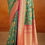 Thumbnail: Amazing Green Kalamkari Printed Banarasi Silk Saree with Pink Zari Blouse