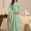 Thumbnail: Green Elegant Pure Cotton Embroidered Unstitched Suit
