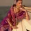Thumbnail: Purple Pure Banarasi Satin Silk Saree