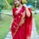 Thumbnail: Women's Red Woven Work Cotton Silk Saree