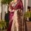Thumbnail: Wine Soft Tussar Silk Saree with Kalamkari Pallu