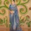 Thumbnail: Sapphire Blue Kanjivaram Silk Blend Saree