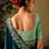 Thumbnail: Cobalt Blue Embroidery Designer Banarasi Dola Silk Saree
