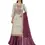 Thumbnail: Off White Pure Shimmer Jacquard Embroidered Wine Dupatta Unstitched Suit