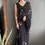 Thumbnail: Exquisite Black Hand Painted Sari with Floral Motifs – Ready-to-Wear