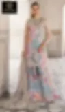 Elegance Embroidered Pakistani Organza Semi-Stitched Suit with Digital Print