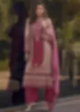 Pink & Beige Pure Lawn Cotton