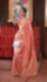 Women's Peach Tussar Silk Woven Designer Saree