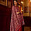 Thumbnail: Women's Maroon Chinon Designer Unstitched Salwar Suit