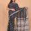 Thumbnail: Black Hand Block Bagru Printed Soft Malmal Cotton Saree
