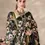 Thumbnail: Black Digital Printed Pashmina Silk Saree Unstitched Blouse Shawl