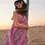 Thumbnail: Elegant Rose Pink Linen Saree with Digital Prints & Zari Lace Border