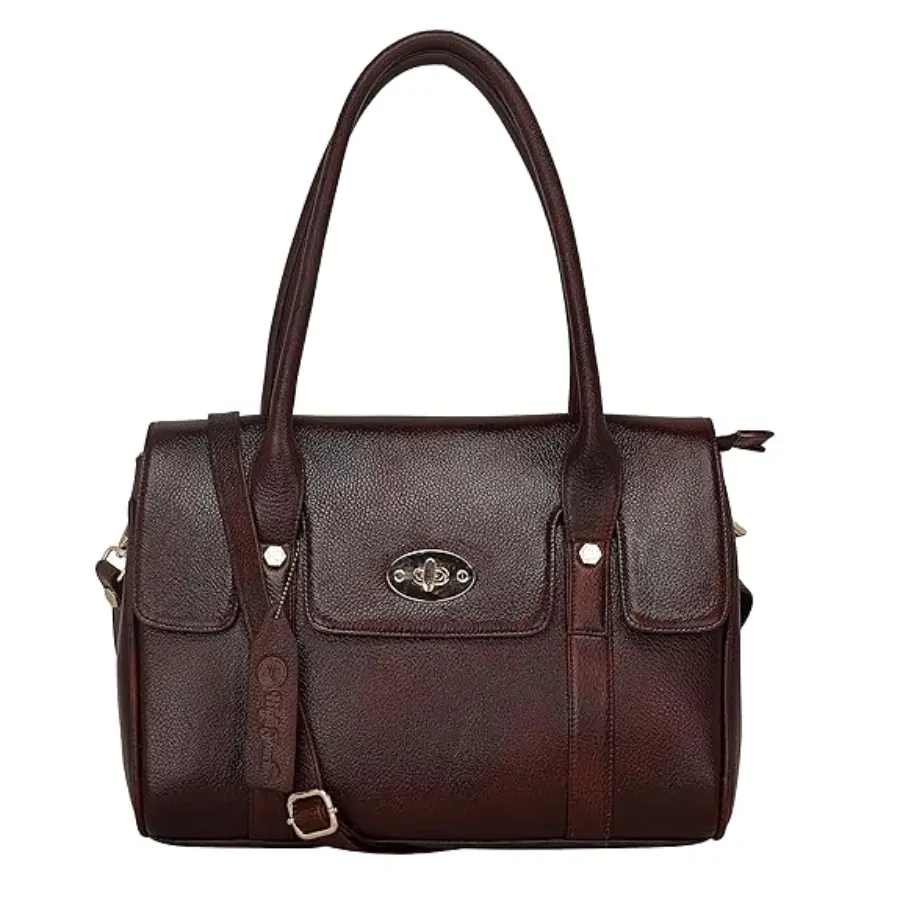 Thumbnail: Brown Leather Handbag Timeless Craftsmanship for Everyday Sophistication