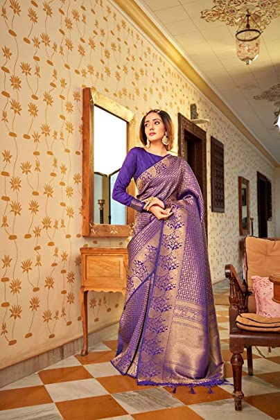 Thumbnail: Darbari Raga Kanchivaram Silk Saree