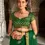 Thumbnail: Emerald Green Woven Satin Silk Classic Saree