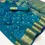 Thumbnail: Blue Handloom Weaving Khadi Silk Saree with Blouse