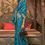 Thumbnail: Blue Chinon Silk Dual Tone Saree