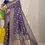 Thumbnail: Blue Woven Zari Banarasi Silk Saree With Blouse