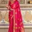 Thumbnail: Rani Pink Woven Satin Silk Classic Saree