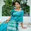Thumbnail: Women's Light Green Woven Tussar Silk Saree